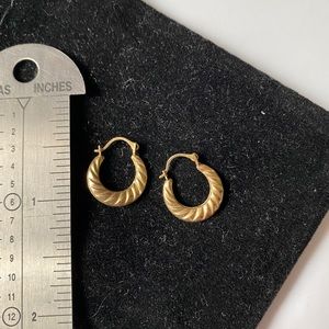Small Gold Shell Hoop Earrings